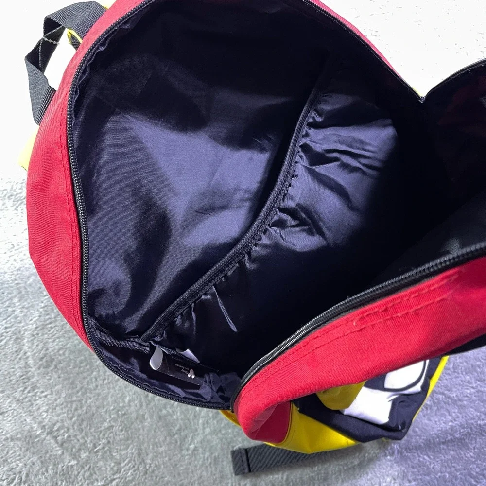 Mickey Mouse Backpack Red Yellow Black‎ Classic Character Print School Bag